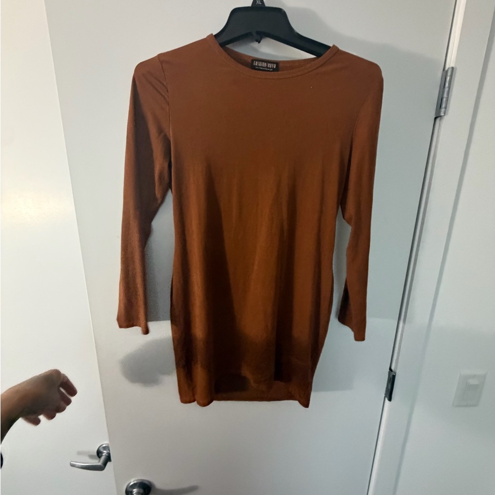 Zara Rust Long Sleeve Top